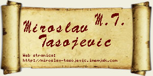 Miroslav Tasojević vizit kartica
